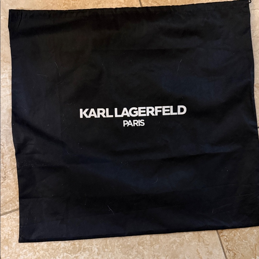 Karl Lagerfeld White Parisian Print Shoulder Bag - Picture 12 of 12